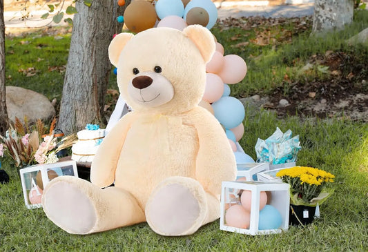 Giant Teddy Bear Stuffed Animal 4 Feet,51.8in Big Teddy Bear for Baby Shower  Valentine's Day