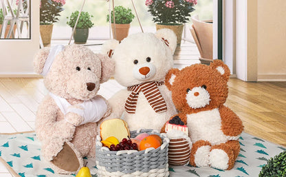 Cute Teddy Bear Stuffed Animal Plush Brown Teddy Bear Gifts for Girlfriend Kids, 20.5 Inch