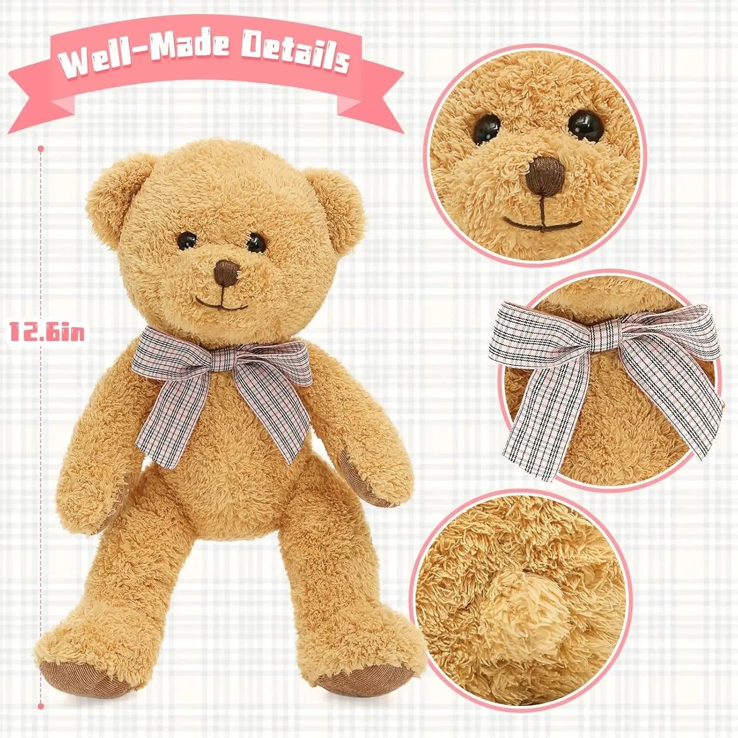8 Pack Stuffed Animals in Bulk, 13 Inches Stuffed Animals Set for Kids, Assorted Small Stuffed Animals  for Easter