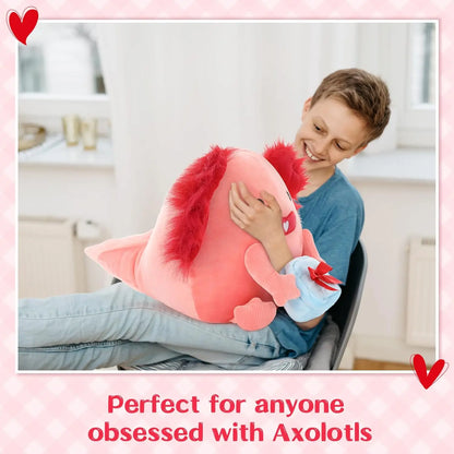Original 14-Inch Cynthia The Pink Axolotl - Soft & Squishy Axolotl Stuffed Animal Toy - Gift for Girls,Boys