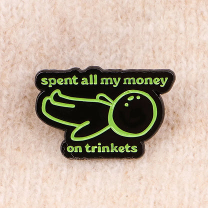 Funny Green Enamel Pin