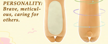 Brown 36.2in Long Polyester Throw Pillow, Body Pillow For Kids And Adults, Teddy Bear Plush Gift For Girls Boys