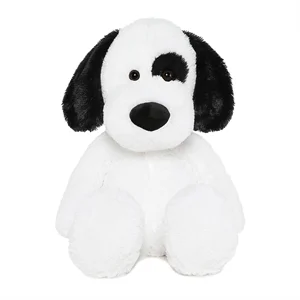 Soft Dog Stuffed Animal Large, Cute Stuffed Dog Plush Toy, Cuddle Dog Hugging Pillow for Kids, 20in, White, Black