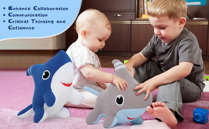 Baby Shark Dog Plush Toy, Shark Puppy Stuffed Animal, Shark Dog Toy Stuffed Shark, 15''