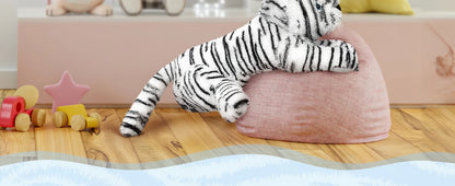 Stuffed Tiger White Plush Tiger Toy for Girls, 22inch (Not Including Tail) Giant Stuffed Animals for Kids