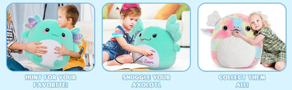 18" Get Well Soon Axolotl Plush Pillow  - Plush Toy Gifts for Women - Feel Better Gifts for Kids Women