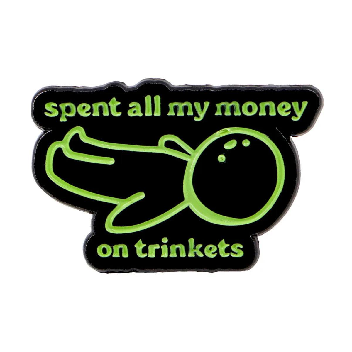 Funny Green Enamel Pin