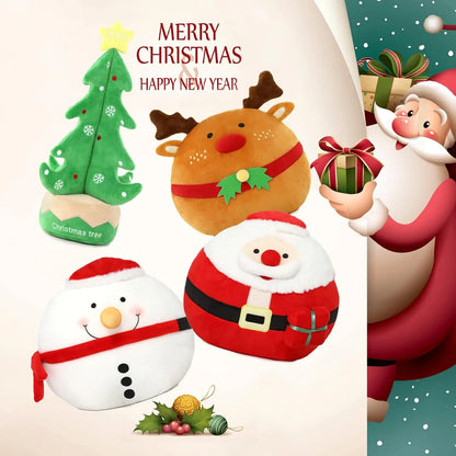 Christmas Stuffed Animal Soft Christmas Tree Plush Toy Holiday Plush Cuddle Pillow for Kids Christmas Party Home Decoration