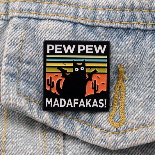 Funny Cat Enamel Pins