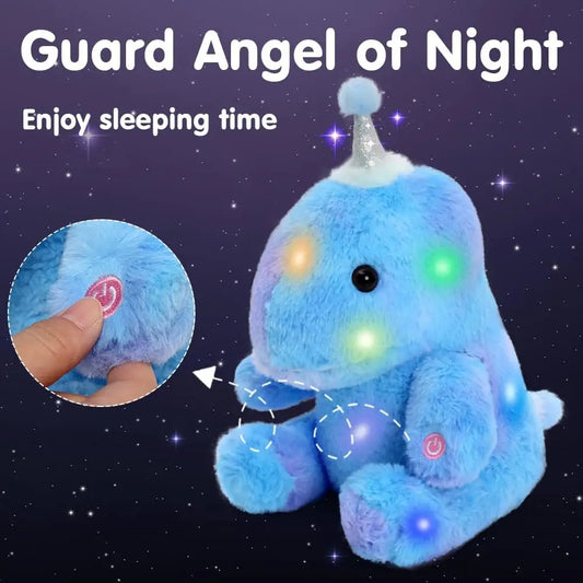 Light Up Dinosaur Stuffed Animal Soft Cute Night Light Dinosaur Plush Toys with Colorful Light Gift for Kids