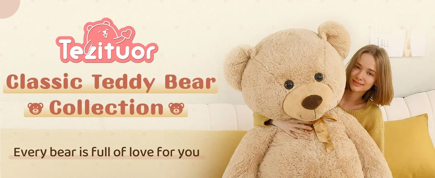 Teddy Bear 5ft, Fluffy Life Size Giant Stuffed Bear , Cute  Teddy Bear Plush Gift for Kids, Girlfriend, Boyfriend,