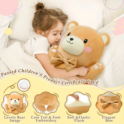 Brown 36.2in Long Polyester Throw Pillow, Body Pillow For Kids And Adults, Teddy Bear Plush Gift For Girls Boys