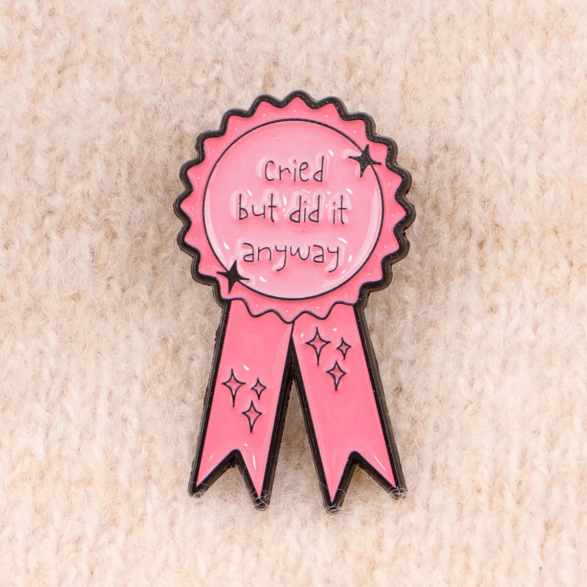 Funny "Cried" Enamel Pin