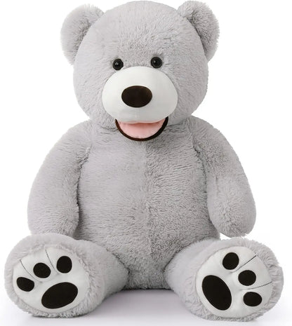Giant Teddy Bear with Big Footprints Big Teddy Bear Plush Stuffed Animals (Gray, 39 inches)