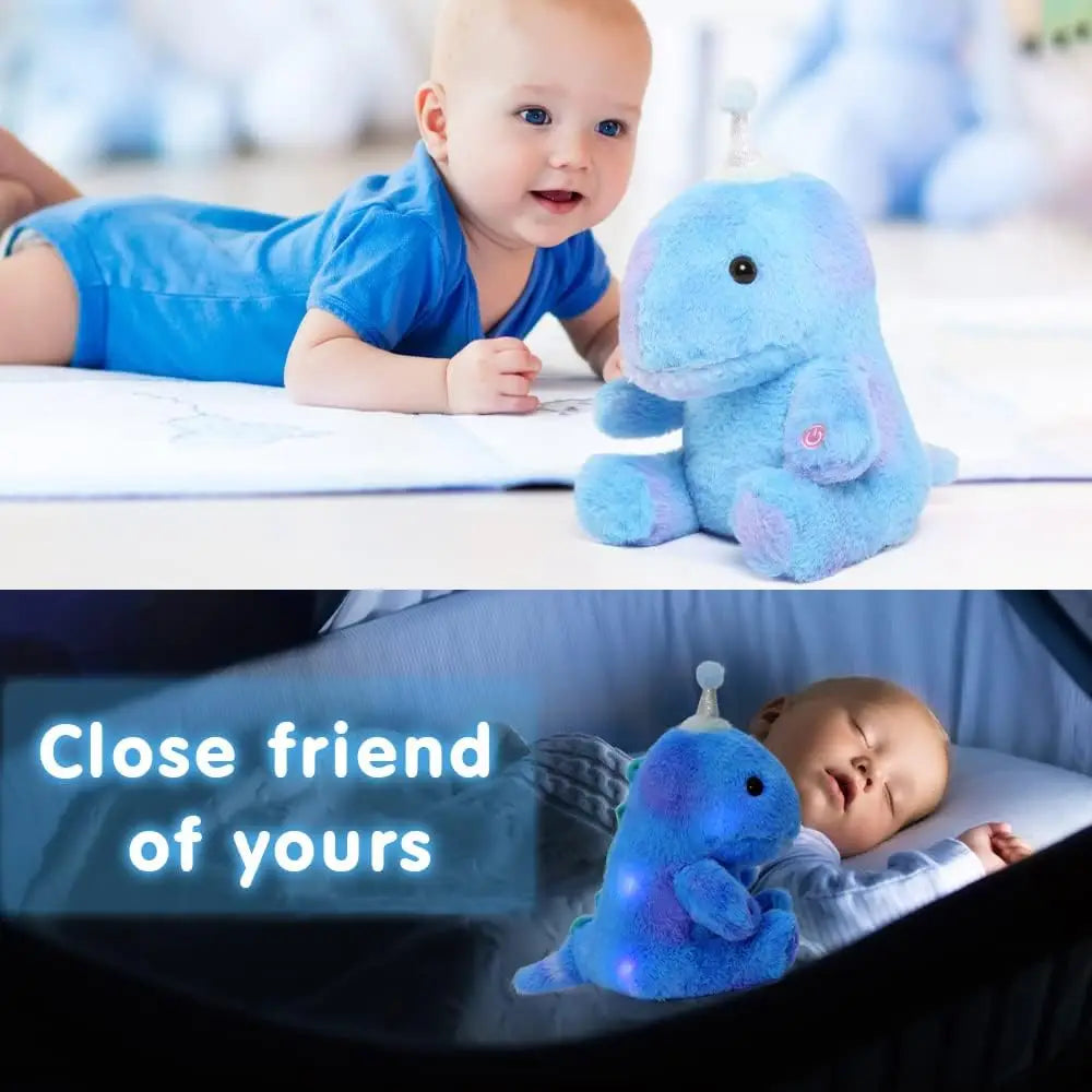 Light Up Dinosaur Stuffed Animal Soft Cute Night Light Dinosaur Plush Toys with Colorful Light Gift for Kids