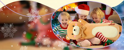 Brown 36.2in Long Polyester Throw Pillow, Body Pillow For Kids And Adults, Teddy Bear Plush Gift For Girls Boys