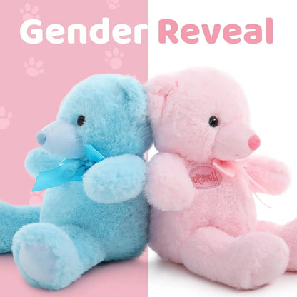 2 Pack Pink and Blue Teddy Bear, Small Teddy Bear Stuffed Animal Plush for Christmas Valentines Day