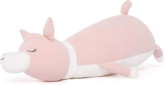 Llama Alpaca Stuffed Animal Squishies, Llama Alpaca Plush Long Sheep Plush Body Pillow  for Girlfriend Kids (Pink)