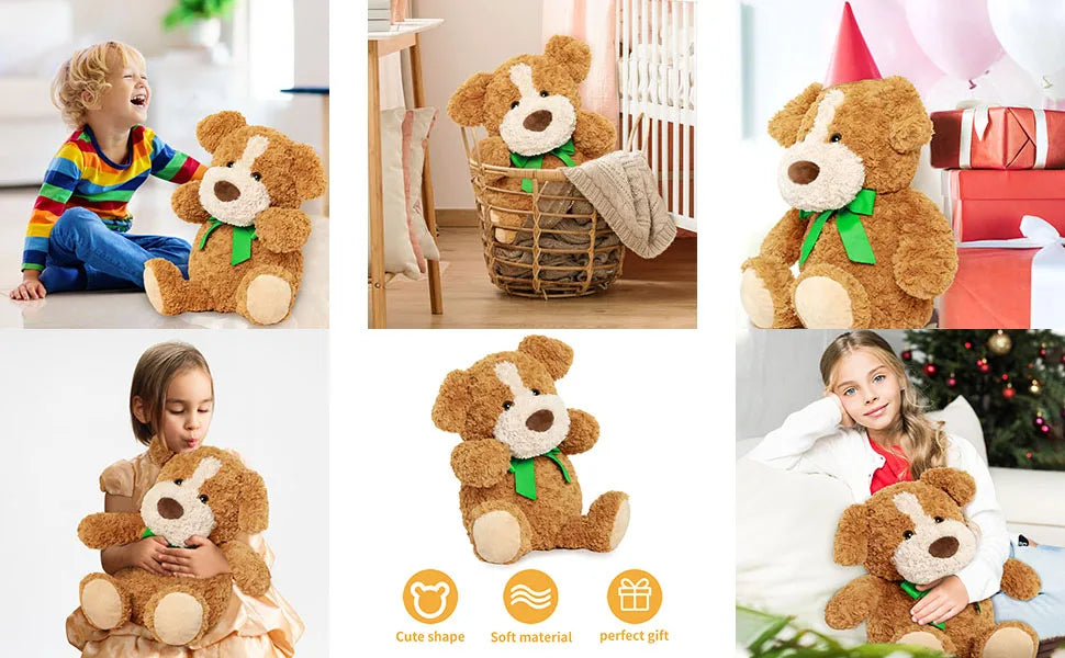 Dog Stuffed Animal Dog Plush, Soft Stuffed Dog Large Size, Brown Stuffed Puppy Plush for Kids, 24in