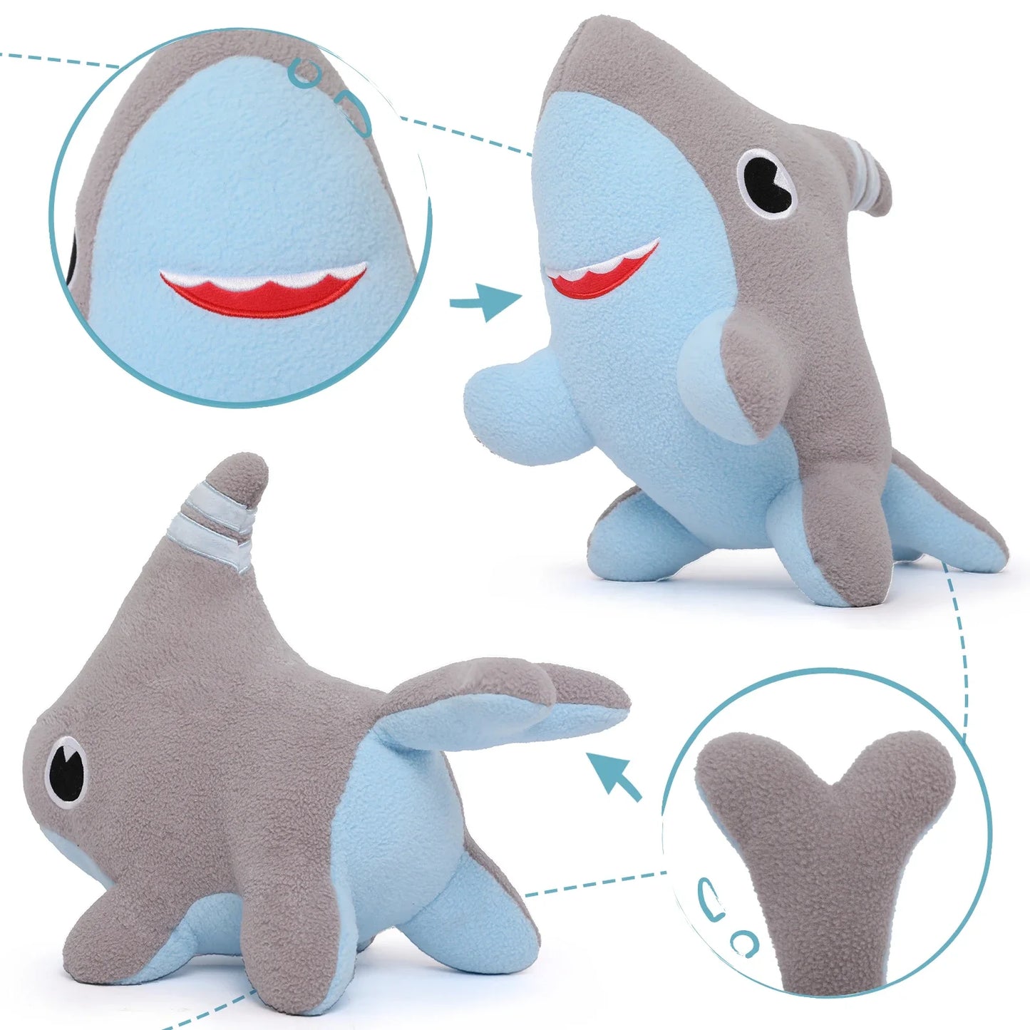 Baby Shark Dog Plush Toy, Shark Puppy Stuffed Animal, Shark Dog Toy Stuffed Shark, 15''