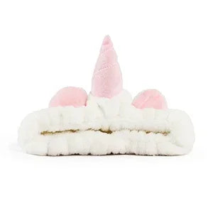 16" White Rainbow Mane Unicorn Toys Handbag - Soft Fluffy Unicorn Plush with a Unicorn Headband as Gifts